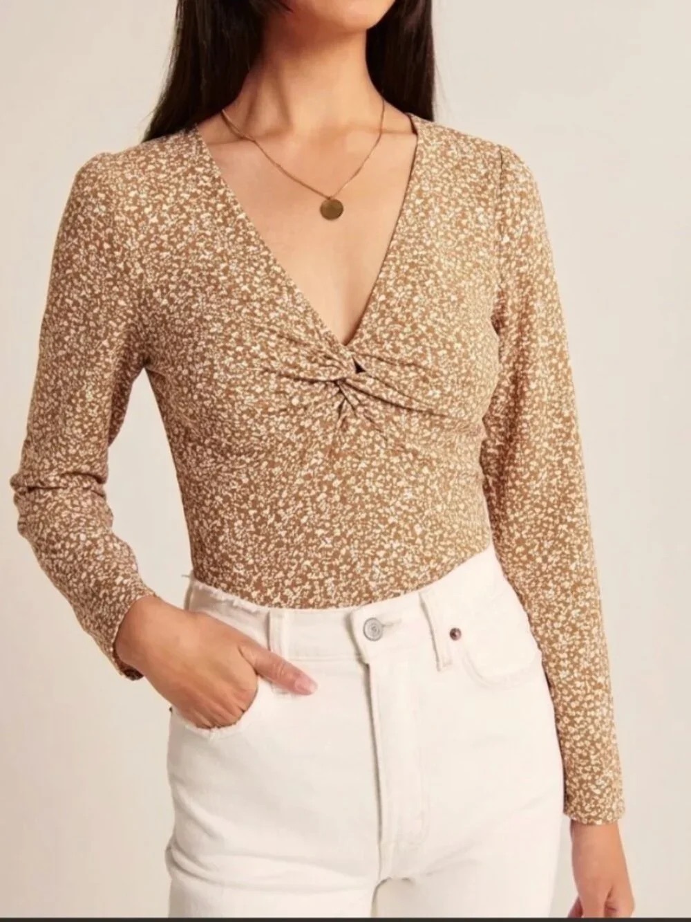 ๐พ Abercrombie & Fitch Floral Twist Front Top XS Cottagecore Boho Western Y2K